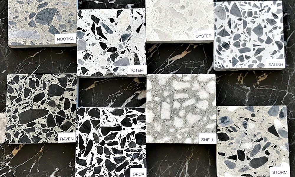 What are the different types of terrazzo flooring?